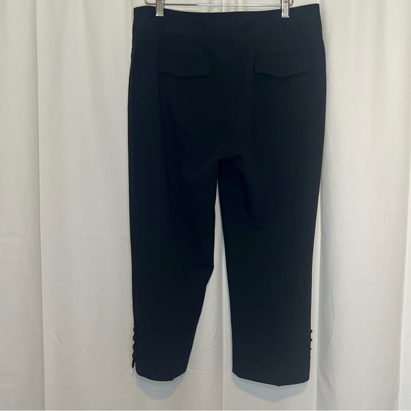 Women's DRESS BARN black w/buttons, capri/cropped pants slacks, size 10 - Picture 8 of 8